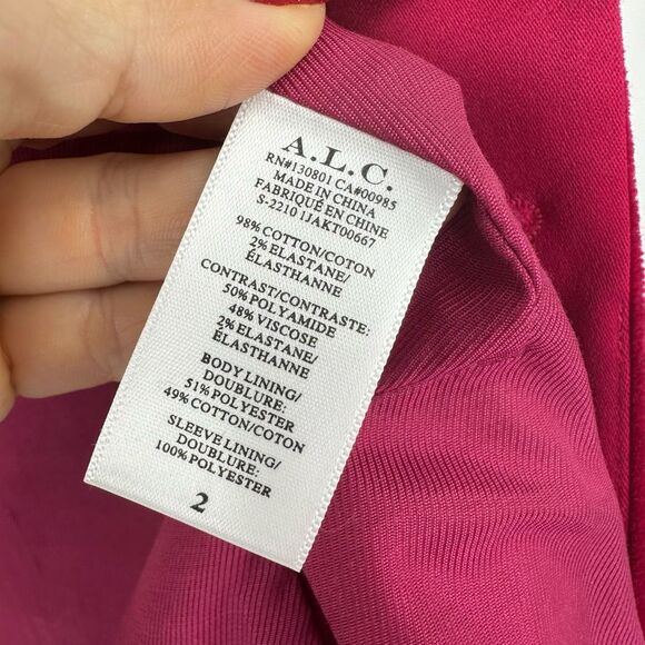 A.L.C. Declan Velvet Tailored Jacket Double Breasted Blazer Pink XS S 2 $650 NWT - Picture 13 of 16